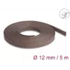 Delock Cable Management Sleeve, 12 mm, Braided, Rodent Resistant, Stretchable, 5 m, Brown