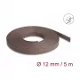 Delock Cable Management Sleeve, 12 mm, Braided, Rodent Resistant, Stretchable, 5 m, Brown