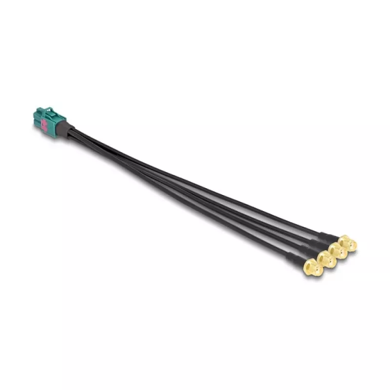 Delock Cable Mini FAKRA Z Female Quad to 4 x SMA Male 0.2 m RG-174 90283
