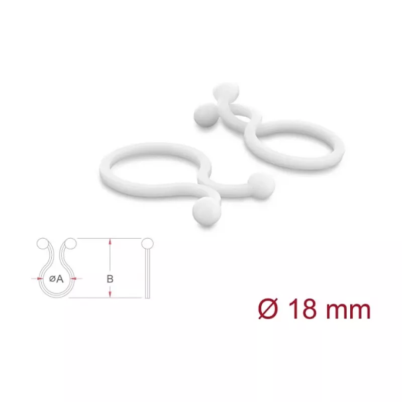 Delock Cable Spiral Wrap Ø 18 mm Transparent, 100 Pieces
