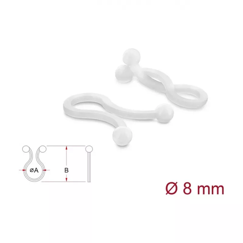 Delock Cable Spiral Wrap 8 mm Transparent, 100 Pieces