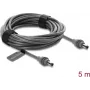 Delock DC 5.5 x 2.1 mm to DC 5.5 x 2.1 mm Cable Compatible with Starlink Mini, 5 m Grey (91825)