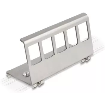 Delock DIN Rail Mounting Bracket for 5 Modular Inserts, Grey 88141