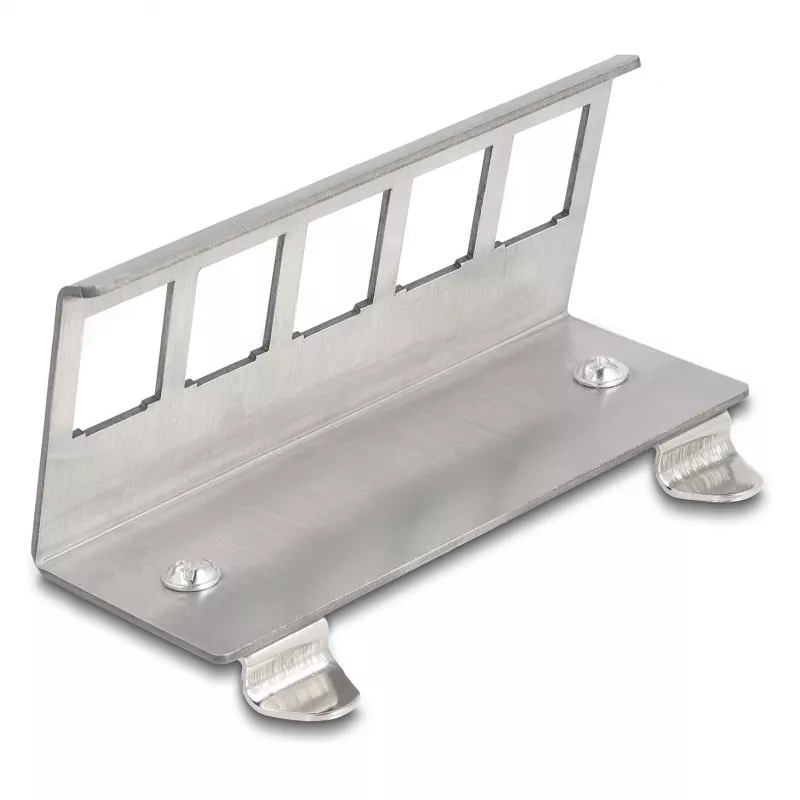 Delock DIN Rail Mounting Bracket for 5 Modular Inserts, Grey 88141