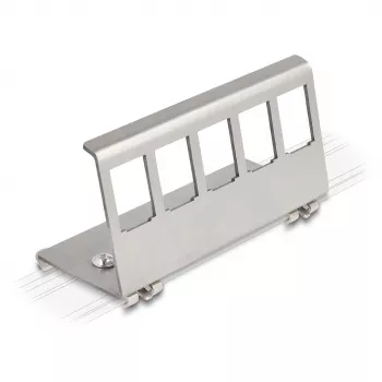 Delock DIN Rail Mounting Bracket for 5 Modular Inserts, Grey 88141