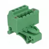DELOCK DIN Rail Terminal Block Set 4-Pin with Screw Locking, 800 V, 32 A, Grey
