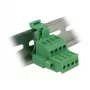DELOCK DIN Rail Terminal Block Set 4-Pin with Screw Locking, 800 V, 32 A, Grey