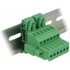 DELOCK DIN Rail Terminal Block Set, 6-Pin, Screw Connection, Gray