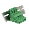 DELOCK DIN Rail Terminal Block Set, 6-Pin, Screw Connection, Gray