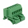 DELOCK DIN Rail Terminal Block Set, 6-Pin, Screw Connection, Gray