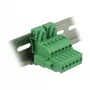 DELOCK DIN Rail Terminal Block Set, 6-Pin, Screw Connection, Gray