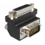 Delock DVI-I 24+5 Pin Female to VGA 15 Pin Male 90° Angled Adapter – Black 65425