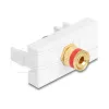 Delock Easy 45 Module Binding Post to Threaded Jack Red White (90901)