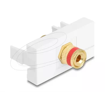Delock Easy 45 Module Binding Post to Threaded Jack Red White (90901)