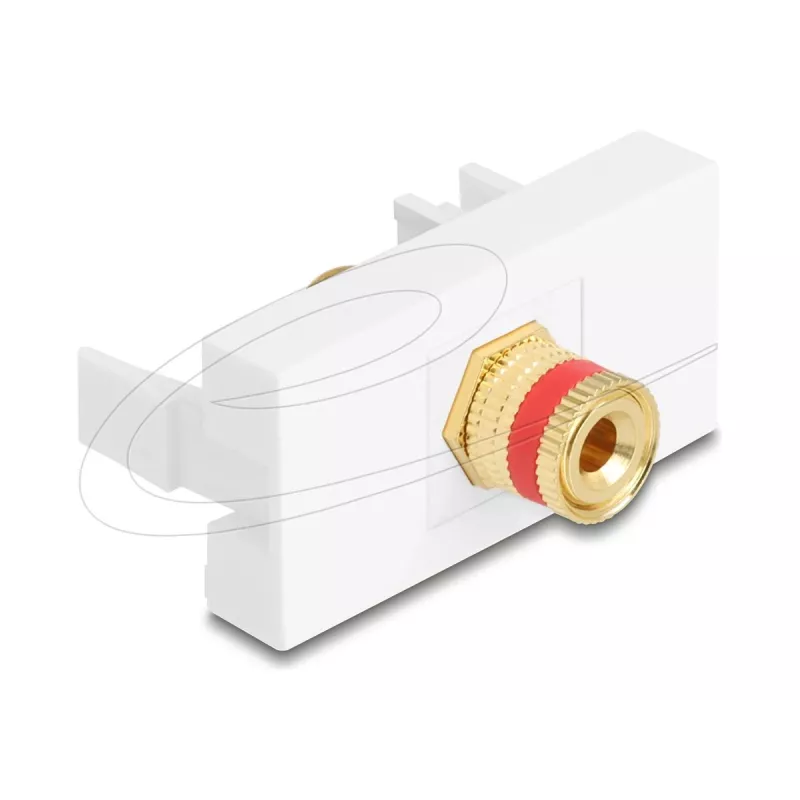 Delock Easy 45 Module Binding Post to Threaded Jack Red White (90901)