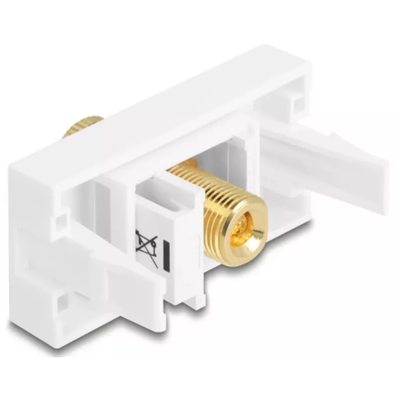 Delock Easy 45 Module Binding Post to Threaded Jack Red White (90901)