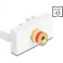 Delock Easy 45 Module Binding Post to Threaded Jack Red White (90901)