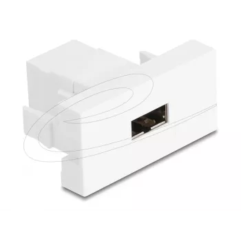 Delock Easy 45 Module EASY-USB 2.0 Type-A Female to EASY-USB Type-A Female White 90866