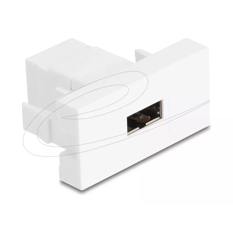 Delock Easy 45 Module EASY-USB 2.0 Type-A Female to EASY-USB Type-A Female White 90866