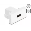 Delock Easy 45 Module EASY-USB 2.0 Type-A Female to EASY-USB Type-A Female White 90866