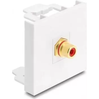 Delock Easy 45 Module RCA Female to RCA Female Gold-Plated Red/White (91818)