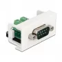 Delock Easy 45 Snap-in Module D-Sub 9-pin Male to 10-pin Terminal Block, White RAL 9003 81351