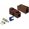 DeLOCK FAKRA F Jack 25 mm (Long) for Crimping - Nut Brown, RAL 8011 89690
