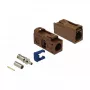 DeLOCK FAKRA F Jack 25 mm (Long) for Crimping - Nut Brown, RAL 8011 89690