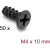 Delock Fan Screw M4 x 10 mm 50 Pieces Black 60988