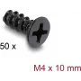 Delock Fan Screw M4 x 10 mm 50 Pieces Black 60988