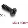 Delock Fan Screw Set M3 x 10 mm, 50 Pieces, Black 60986