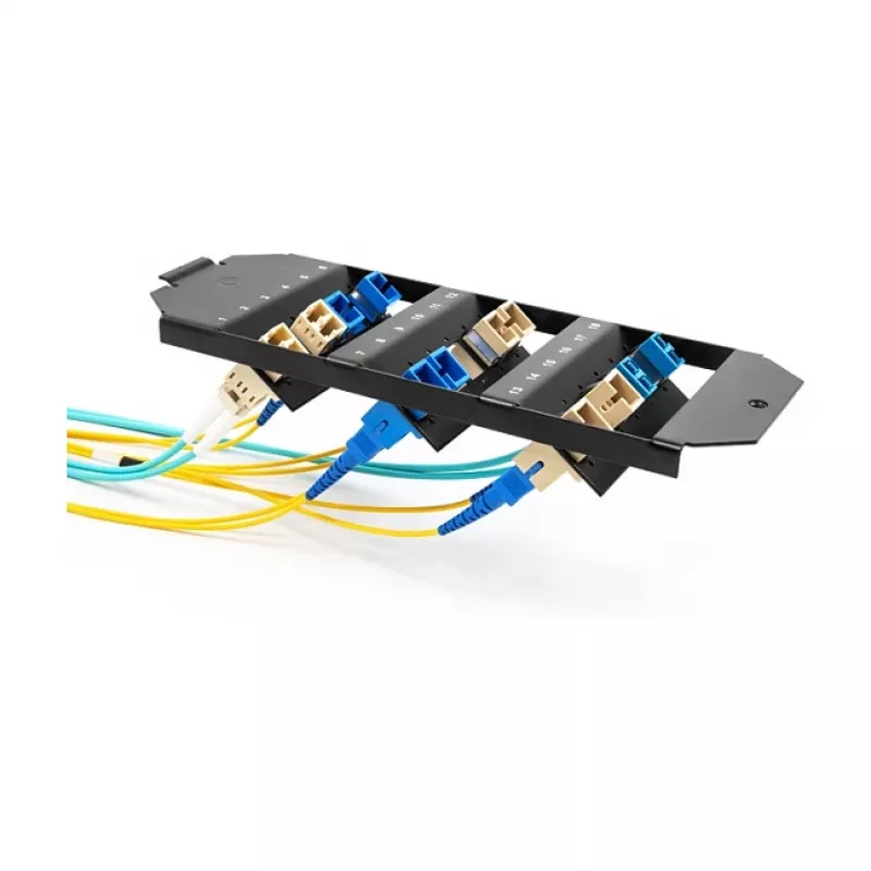 Delock Fiber Optic Mounting Bracket for Floor Tank 18 Port for SC Simplex / LC Duplex Couplers Black (88163)