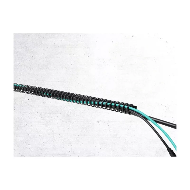 Delock Flexible Cable Duct Self-Adhesive and Screwable 25 x 26 mm - Length 50 cm Black