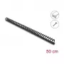 Delock Flexible Cable Duct Self-Adhesive and Screwable 25 x 26 mm - Length 50 cm Black