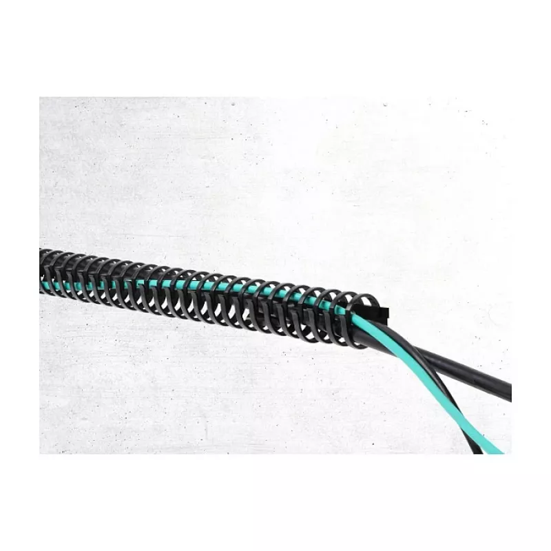 Delock Flexible Cable Duct Self-Adhesive Screwable 34 x 35 mm - Length 50 cm Black
