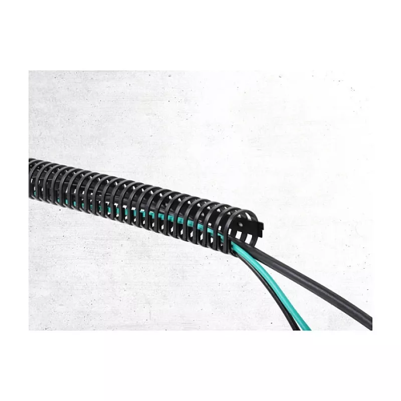 Delock Flexible Self-Adhesive and Screwable Cable Channel 45 x 46 mm - Length 50 cm Black