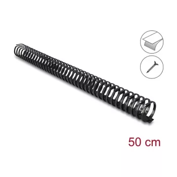 Delock Flexible Self-Adhesive and Screwable Cable Channel 45 x 46 mm - Length 50 cm Black