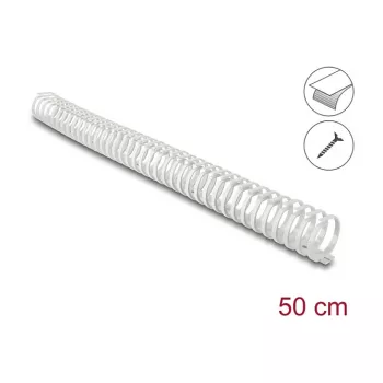 Delock Flexible Self-Adhesive Screwable Cable Duct 45 x 46 mm - Length 50 cm Grey