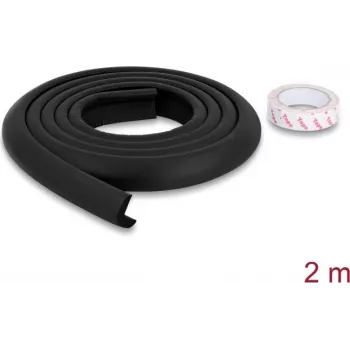 Delock Foam Edge Protection Strip 24 x 8 mm - Length 2 m Black (18485)
