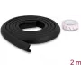 Delock Foam Edge Protection Strip 24 x 8 mm - Length 2 m Black (18485)