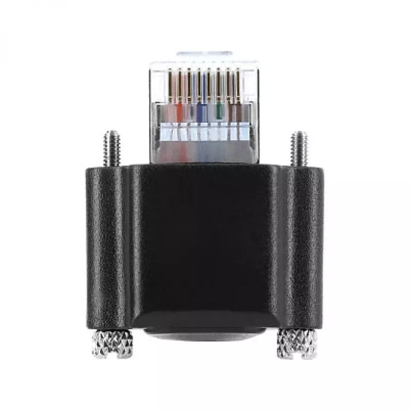 Delock GigE Camera Cable RJ45 Connector 90° Angled with Screws, Connector Length 28 mm to RJ45 Connector Cat.6 S/FTP 5 m Black