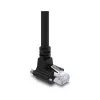 Delock GigE Camera Cable RJ45 Connector 90° Angled with Screws, Connector Length 28 mm to RJ45 Connector Cat.6 S/FTP 5 m Black
