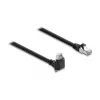 Delock GigE Camera Cable RJ45 Connector 90° Angled with Screws, Connector Length 28 mm to RJ45 Connector Cat.6 S/FTP 5 m Black