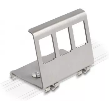 Delock Keystone Metal Holder 3 Port for DIN Rail (88139)