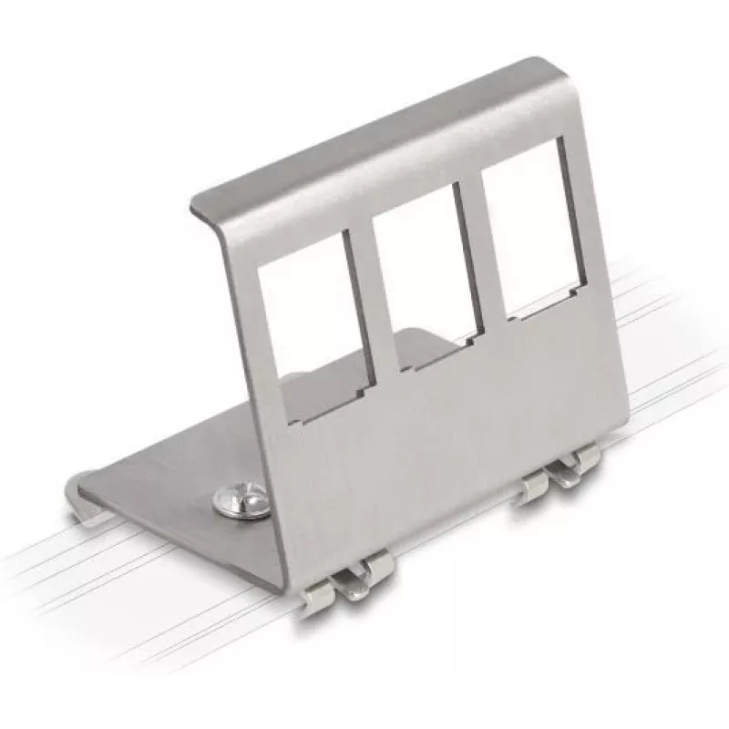 Delock Keystone Metal Holder 3 Port for DIN Rail (88139)