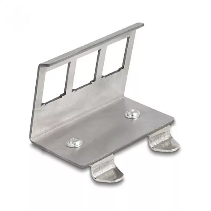 Delock Keystone Metal Holder 3 Port for DIN Rail (88139)
