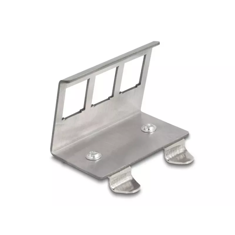 Delock Keystone Metal Holder 3 Port for DIN Rail (88139)