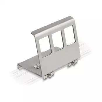 Delock Keystone Metal Holder 3 Port for DIN Rail (88139)