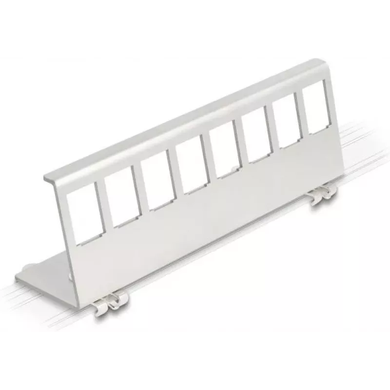Delock Keystone Metal Holder 8-Port for DIN Rail (90657)