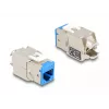 Delock Keystone Module RJ-45 Female to LSA Female STP CAT 6a, 8-Pack (Grey, Blue, Yellow, Red, Green, Orange, Violet, Neon Yellow) 87896